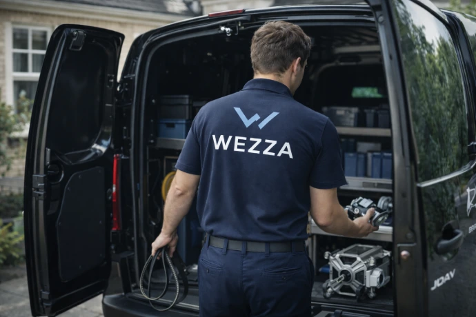 Camionnette avec stock de pièces détachées